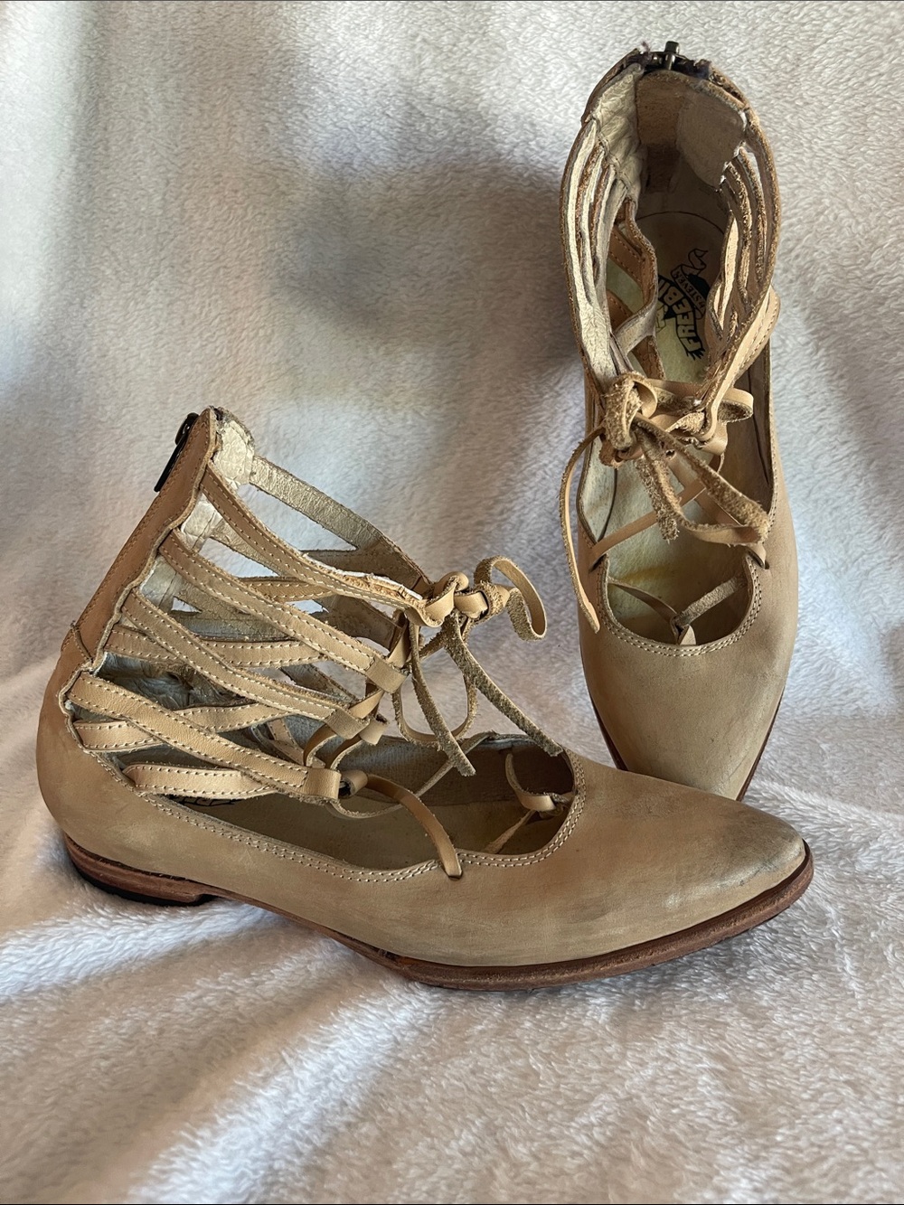 Freebird by Steven Jewel Lace-Up Ballet Flats, Gladiator style